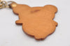 Auth Louis Vuitton Porte Cles Panda Charm Key Ring Leather Gold M62637 LV K4710