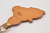 Auth Louis Vuitton Porte Cles Panda Charm Key Ring Leather Gold M62637 LV K4710