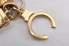 Auth Louis Vuitton Porte Cles Panda Charm Key Ring Leather Gold M62637 LV K4710