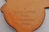 Auth Louis Vuitton Porte Cles Panda Charm Key Ring Leather Gold M62637 LV K4710