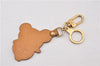 Auth Louis Vuitton Porte Cles Panda Charm Key Ring Leather Gold M62637 LV K4710