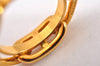 Authentic HERMES Scarf Ring Chaine d'Ancre Chain Design Gold Tone K4712