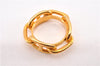 Authentic HERMES Scarf Ring Chaine d'Ancre Chain Design Gold Tone K4712
