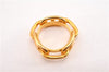 Authentic HERMES Scarf Ring Chaine d'Ancre Chain Design Gold Tone K4712