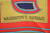 Authentic HERMES Carre 90 Scarf "WASHINGTON'S CARRIAGE" Silk Red K4714