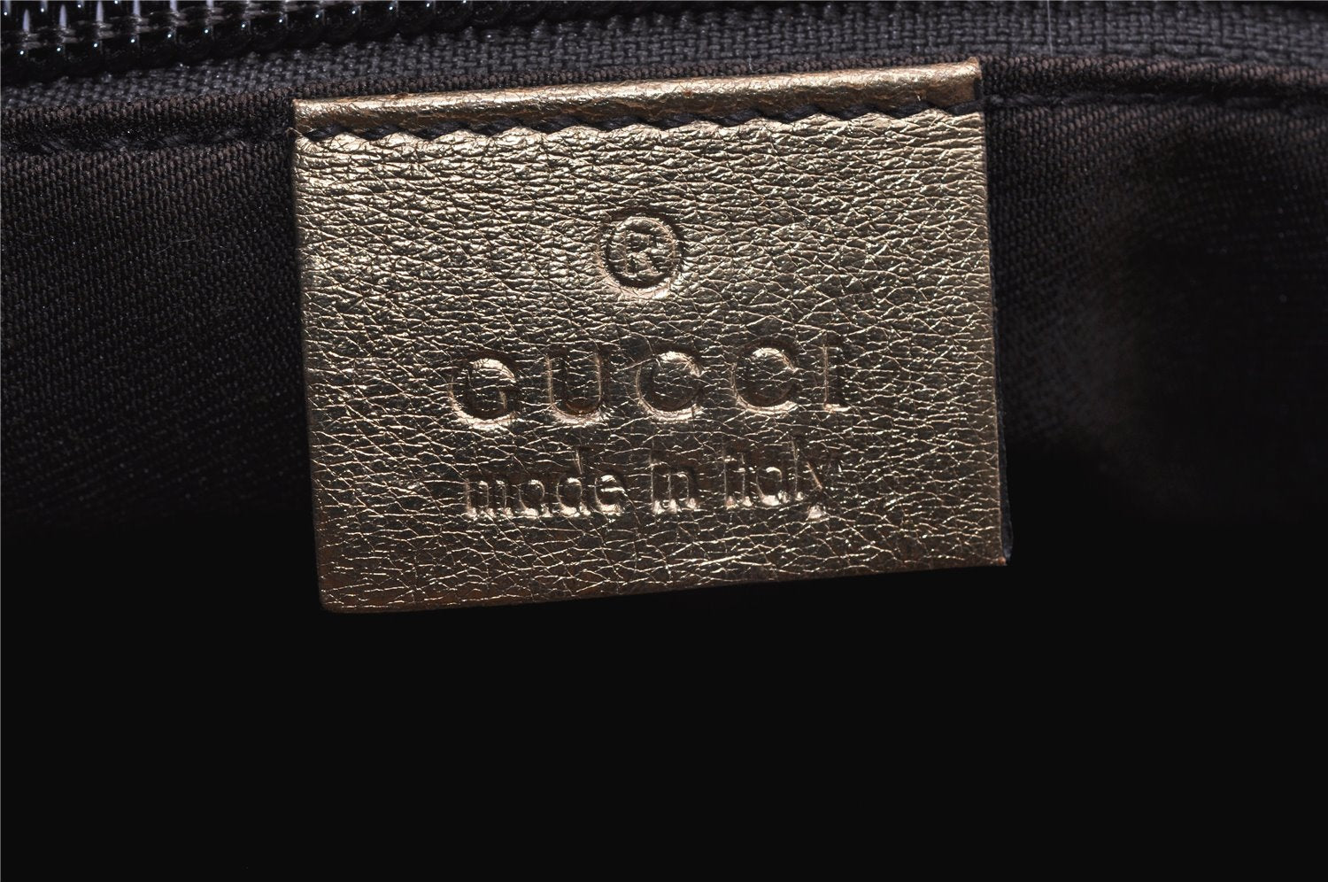 Authentic GUCCI GG Crystal Shoulder Tote Bag PVC Leather 131228 Gold K4715