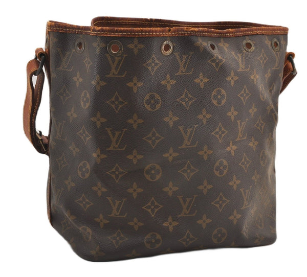Authentic Louis Vuitton Monogram Petit Noe M42226 Shoulder Drawstring Bag K4718