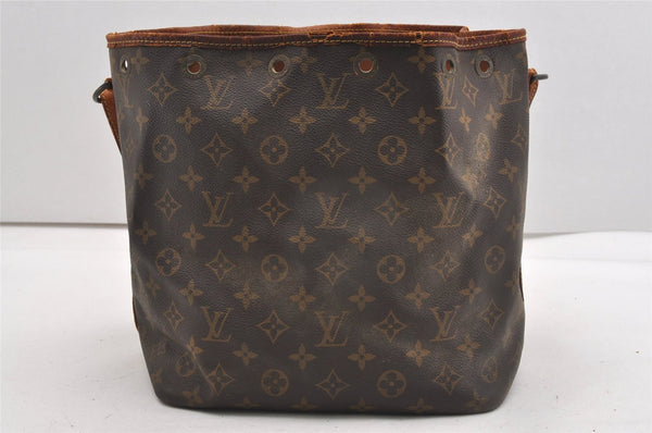 Authentic Louis Vuitton Monogram Petit Noe M42226 Shoulder Drawstring Bag K4718