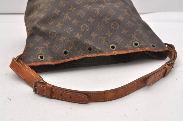 Authentic Louis Vuitton Monogram Petit Noe M42226 Shoulder Drawstring Bag K4718