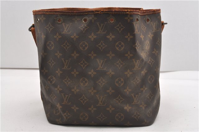 Authentic Louis Vuitton Monogram Petit Noe M42226 Shoulder Drawstring Bag K4718