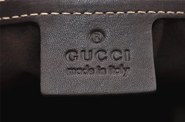 Authentic GUCCI GG Crystal Hand Boston Bag PVC Leather 223962 Brown K4722