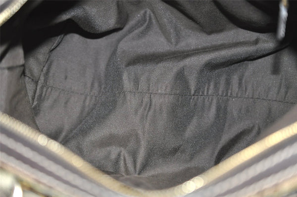 Authentic GUCCI GG Crystal Hand Boston Bag PVC Leather 223962 Brown K4722