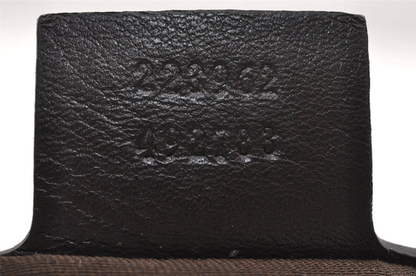 Authentic GUCCI GG Crystal Hand Boston Bag PVC Leather 223962 Brown K4722