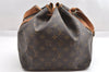 Authentic Louis Vuitton Monogram Petit Noe M42226 Shoulder Drawstring Bag K4725