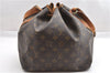 Authentic Louis Vuitton Monogram Petit Noe M42226 Shoulder Drawstring Bag K4725