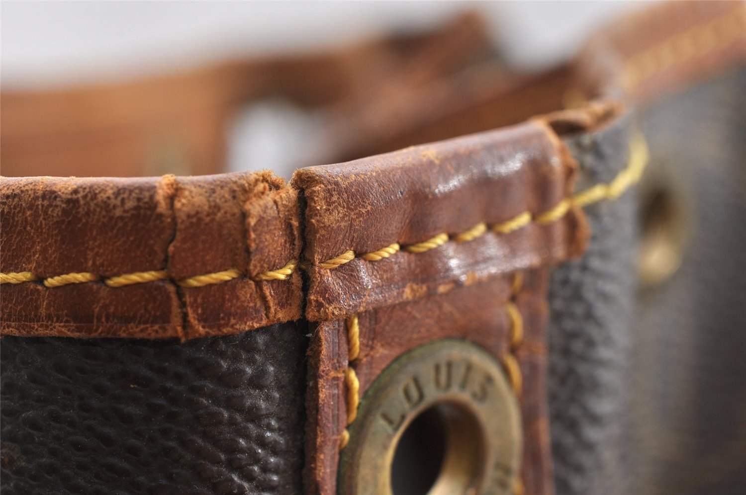 Authentic Louis Vuitton Monogram Petit Noe M42226 Shoulder Drawstring Bag K4731