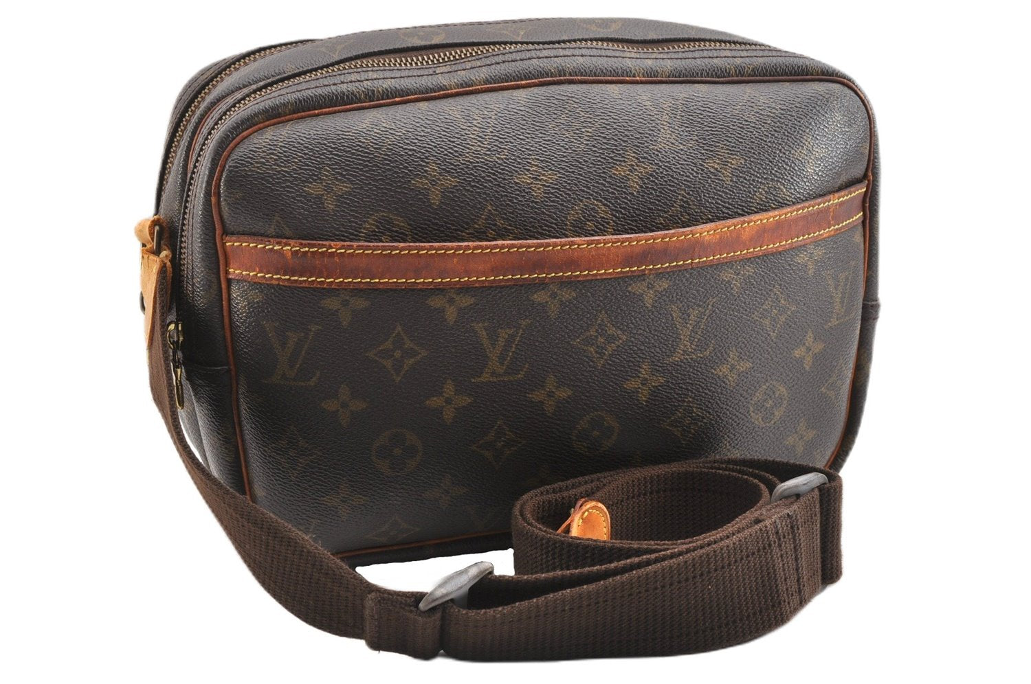 Authentic Louis Vuitton Monogram Reporter PM Shoulder Bag M45254 Junk K4733