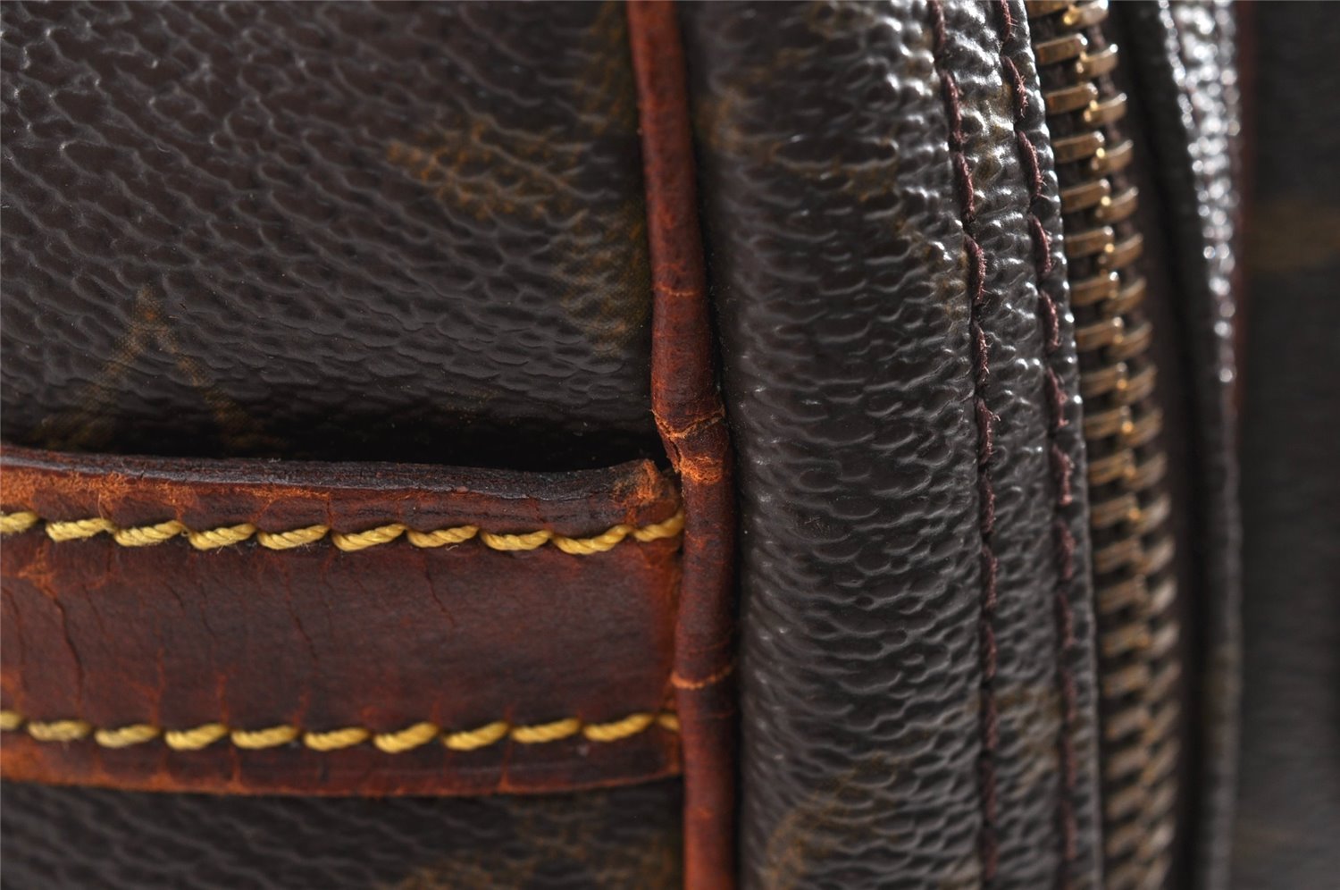 Authentic Louis Vuitton Monogram Reporter PM Shoulder Bag M45254 Junk K4733