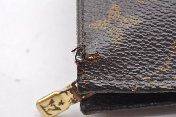 Authentic Louis Vuitton Monogram Poche Toilette 15 M47546 Cosmetics Pouch K4740