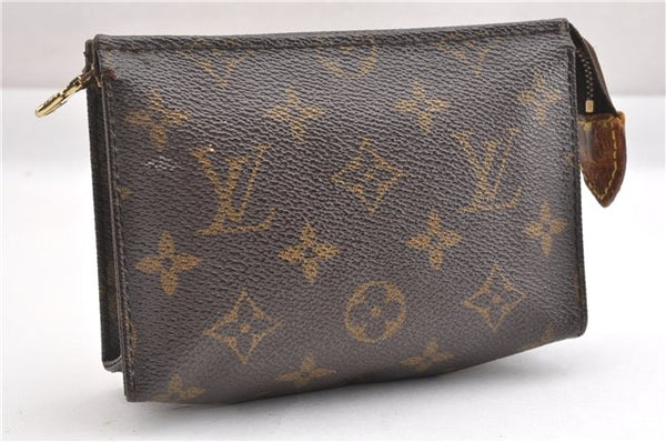 Authentic Louis Vuitton Monogram Poche Toilette 15 M47546 Cosmetics Pouch K4740