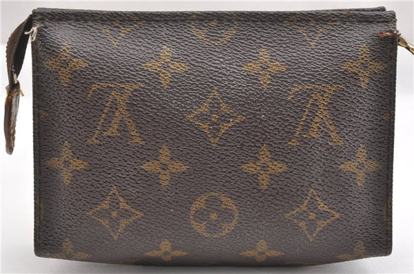 Authentic Louis Vuitton Monogram Poche Toilette 15 M47546 Cosmetics Pouch K4740