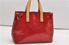 Authentic Louis Vuitton Vernis Reade PM Hand Bag Red M91088 LV K4741