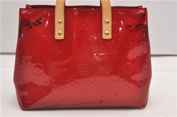 Authentic Louis Vuitton Vernis Reade PM Hand Bag Red M91088 LV K4741