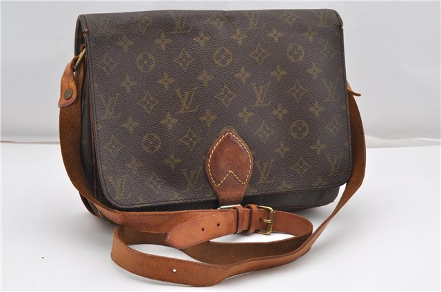Authentic Louis Vuitton Monogram Cartouchiere GM M51252 Shoulder Cross Bag K4743