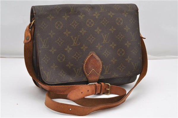 Authentic Louis Vuitton Monogram Cartouchiere GM M51252 Shoulder Cross Bag K4743