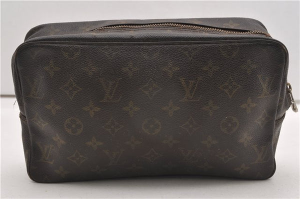 Auth Louis Vuitton Monogram Trousse Toilette 28 Clutch Hand Bag M47522 LV K4744