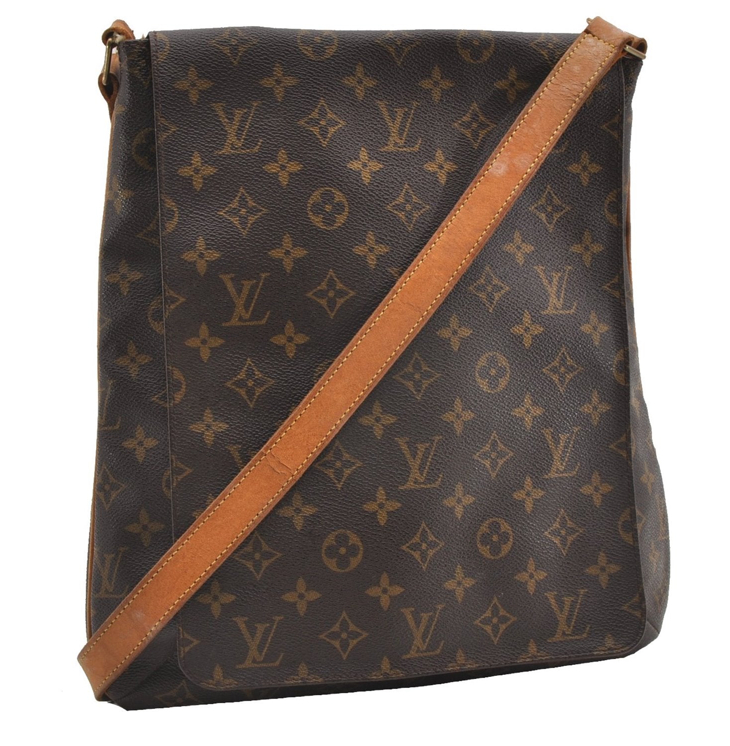 Authentic Louis Vuitton Monogram Musette Shoulder Cross Body Bag M51256 LV K4745