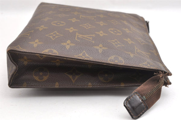 Auth Louis Vuitton Monogram Poche Toilette 26 Cosmetics Pouch Old Model LV K4755