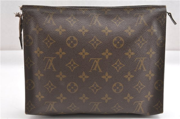 Auth Louis Vuitton Monogram Poche Toilette 26 Cosmetics Pouch Old Model LV K4755