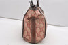 Authentic CELINE Macadam Shoulder Tote Bag PVC Leather Red Brown K4774
