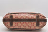 Authentic CELINE Macadam Shoulder Tote Bag PVC Leather Red Brown K4774