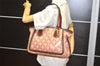 Authentic CELINE Macadam Shoulder Tote Bag PVC Leather Red Brown K4774