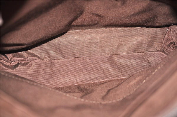 Authentic Burberrys Nova Check Shoulder Tote Bag Canvas Leather Beige K4776