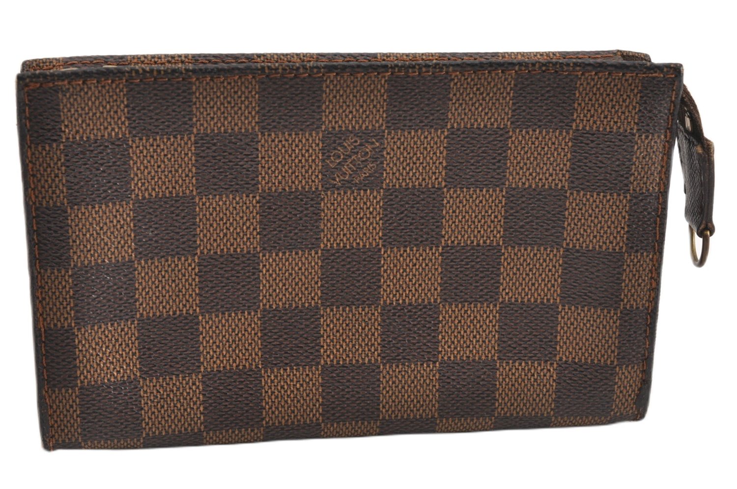 Authentic Louis Vuitton Damier Marais Bucket Pouch Purse Clutch LV K4777