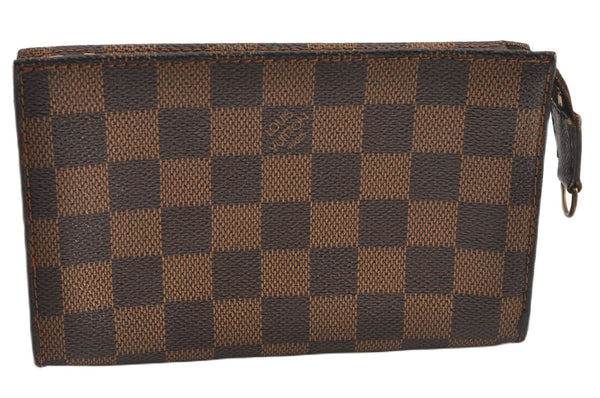 Authentic Louis Vuitton Damier Marais Bucket Pouch Purse Clutch LV K4777