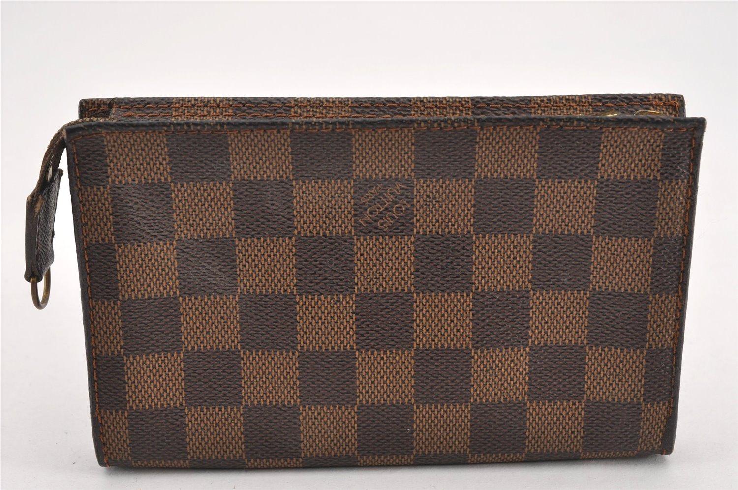 Authentic Louis Vuitton Damier Marais Bucket Pouch Purse Clutch LV K4777