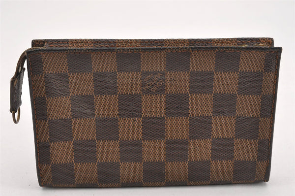 Authentic Louis Vuitton Damier Marais Bucket Pouch Purse Clutch LV K4777