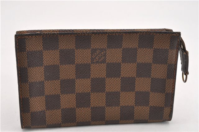 Authentic Louis Vuitton Damier Marais Bucket Pouch Purse Clutch LV K4777