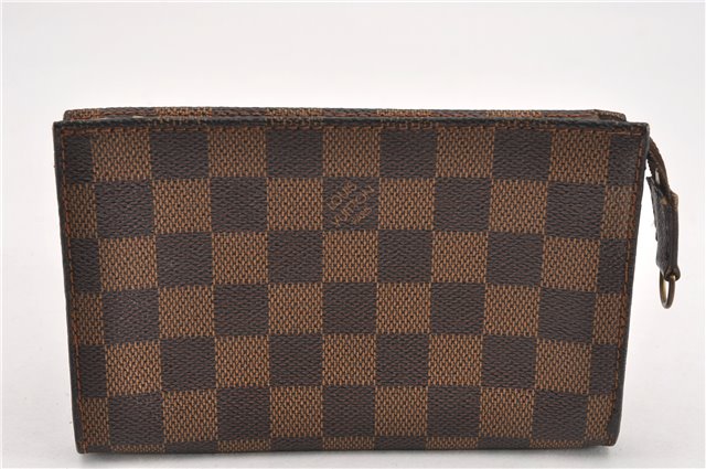 Authentic Louis Vuitton Damier Marais Bucket Pouch Purse Clutch LV K4777