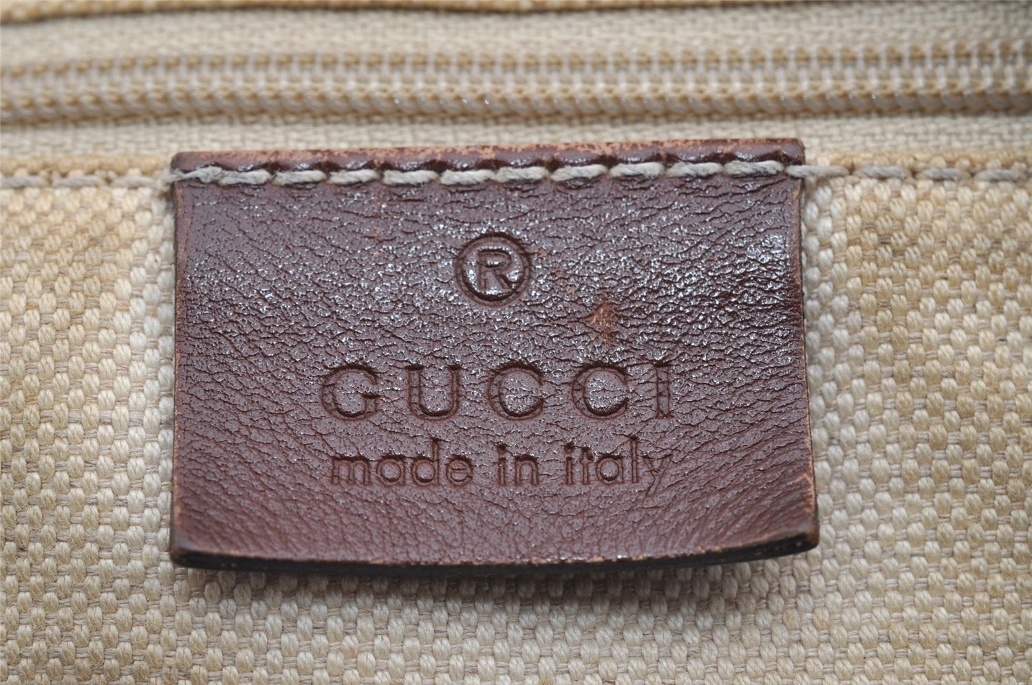 Authentic GUCCI Sukey Shoulder Bag GG Canvas Leather 232955 Beige K4778