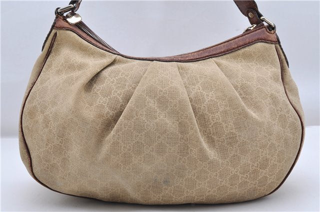 Authentic GUCCI Sukey Shoulder Bag GG Canvas Leather 232955 Beige K4778