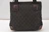 Authentic GUCCI Shoulder Hand Bag Purse GG Canvas Leather 28893 Brown K4779
