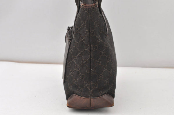 Authentic GUCCI Shoulder Hand Bag Purse GG Canvas Leather 28893 Brown K4779