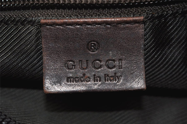 Authentic GUCCI Shoulder Hand Bag Purse GG Canvas Leather 28893 Brown K4779