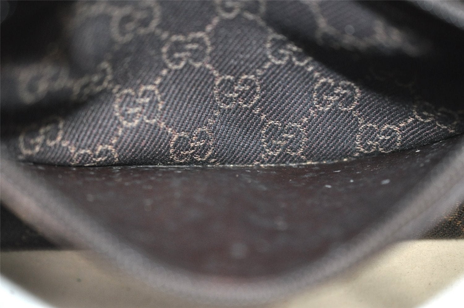 Authentic GUCCI Shoulder Hand Bag Purse GG Canvas Leather 28893 Brown K4779