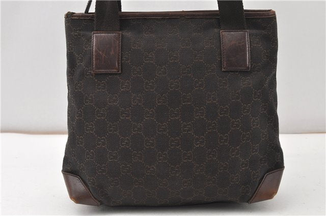 Authentic GUCCI Shoulder Hand Bag Purse GG Canvas Leather 28893 Brown K4779